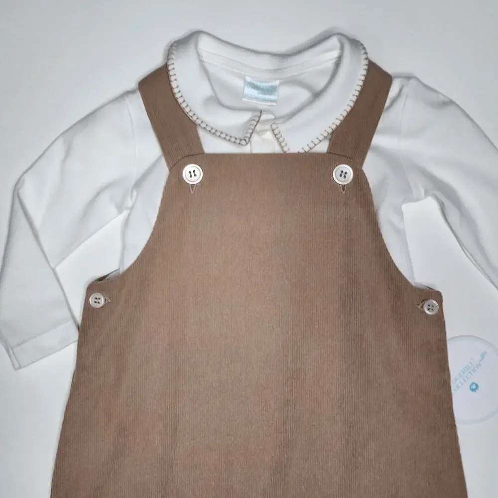Edgehill Collection Tan Boy's Overall Set Size 6 months